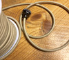 Beige (Tan) Round Cloth Covered 3-Wire Cord, Cotton - PER FOOT