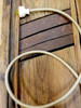 Beige (Tan) Round Cloth Covered 3-Wire Cord, Cotton - PER FOOT