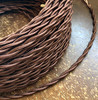 brown twisted cloth covered 2 wire