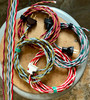 8' Custom 2-Color Twisted Cloth Covered Wire with Plug Attached