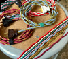 8' Custom 2-Color Twisted Cloth Covered Wire with Plug Attached