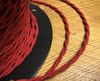 red cotton twisted cloth covered 2 wire