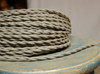 clay greige cotton twisted cloth covered 2 wire