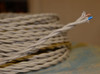 clay greige cotton twisted cloth covered 2 wire