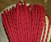 red wine burgundy cotton twisted cloth covered 2 wire