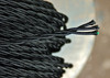 black twisted cloth covered 3 wire