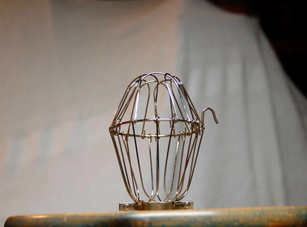 Nickel Wire Light Bulb Cage Nickel Light Bulb Cage Protector - Main Image