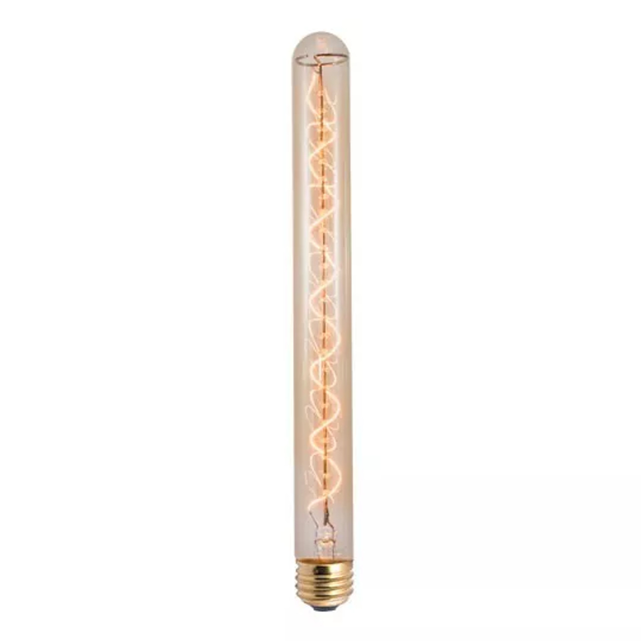 Extra Long Tubular Light Bulb, Nostalgic Edison Spiral Filament