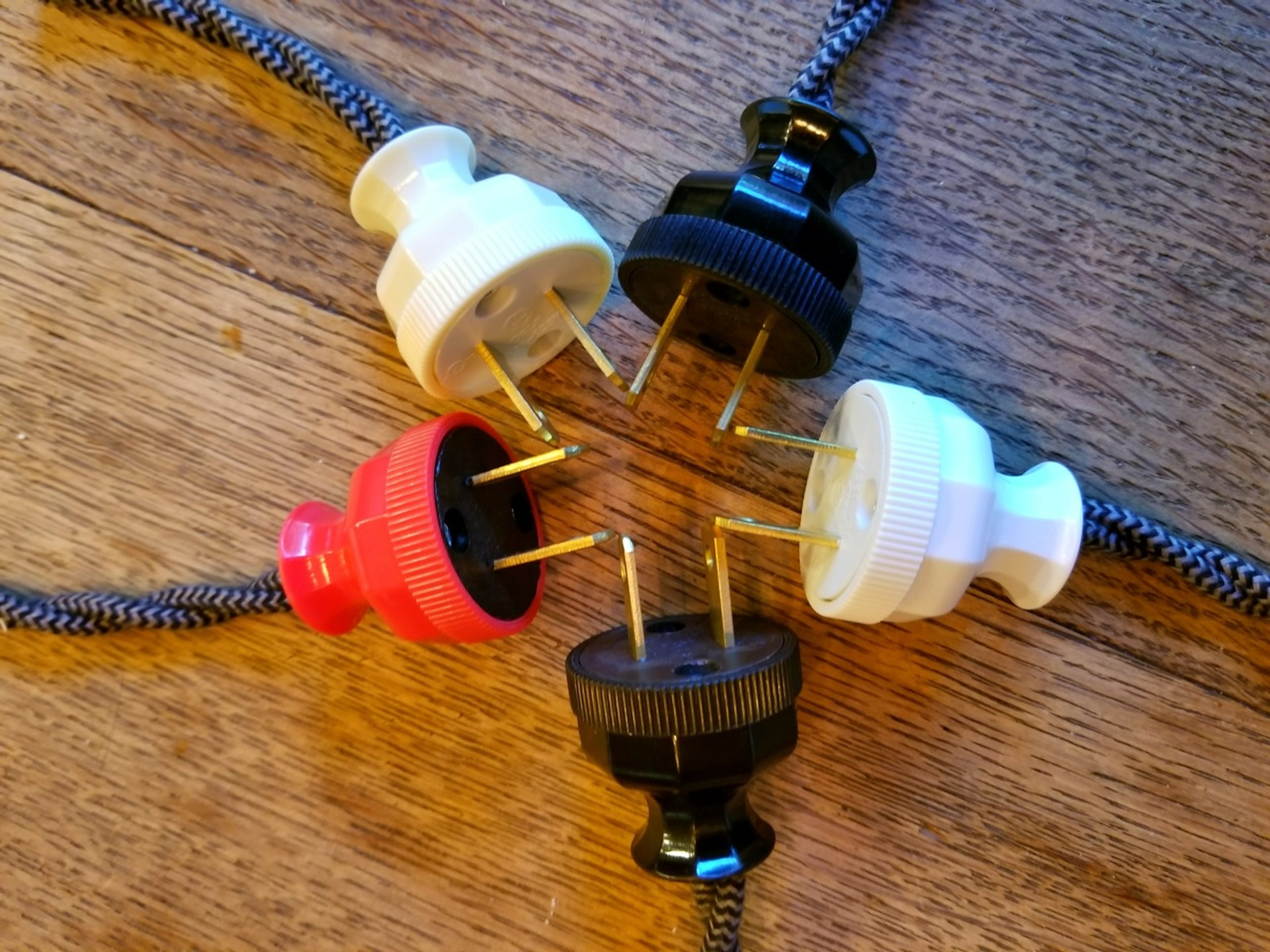 Vintage Polarized 2 Prong Plug Bakelite Replica Plug