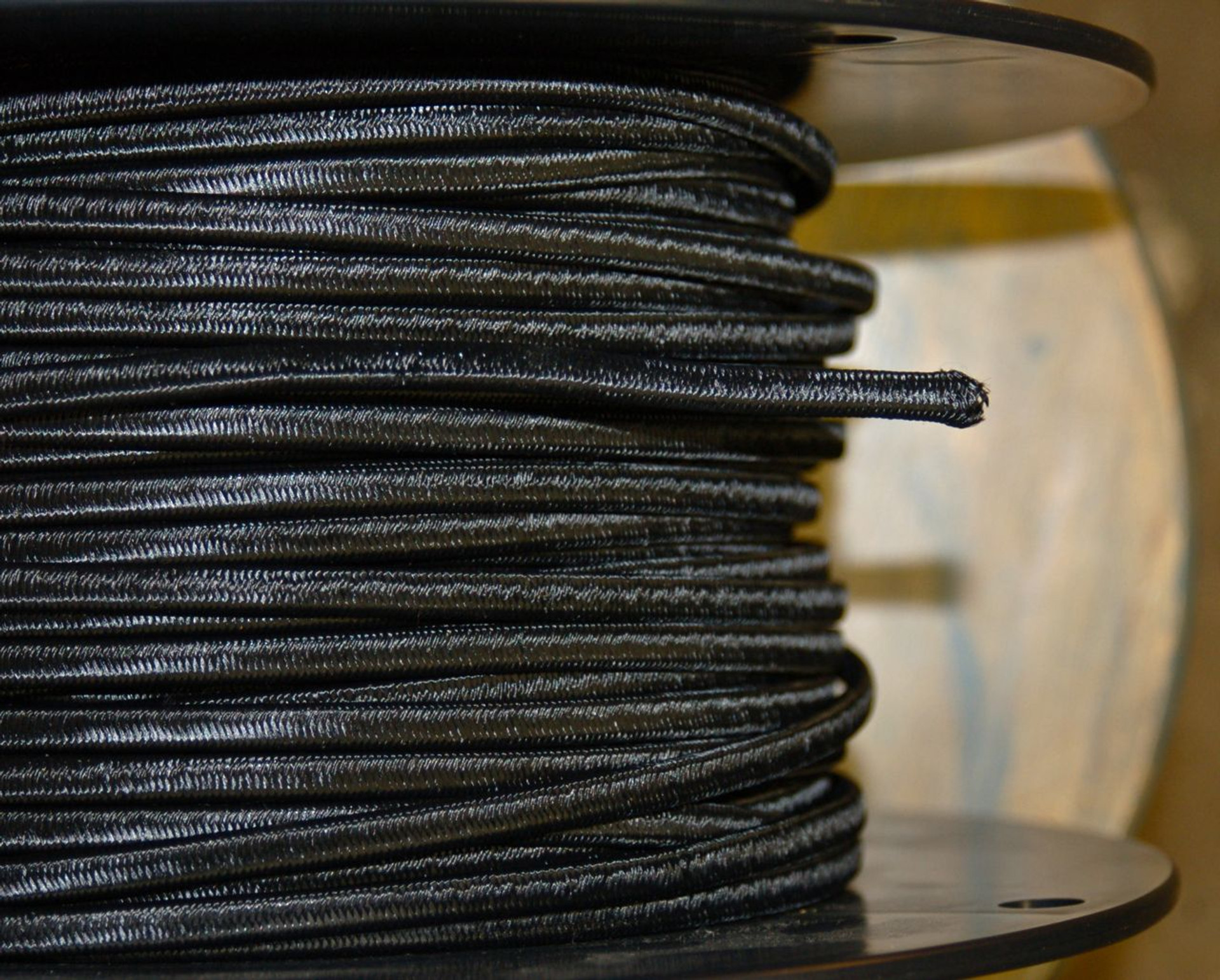 Cloth Covered Electrical Power Cord Fabric Braided Wiring Black Flat Cloth Covered Wire 3 86221.1359267681