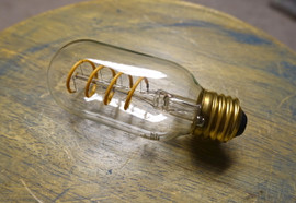 LED Edison Bulb - T14, Curved Vintage Style Spiral Filament, 4w/40w equiv.