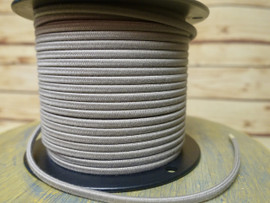 Stone Gray (Putty) Parallel (Flat) Cloth Covered Wire, Cotton