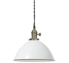 Porcelain Enamel Shades: 10" Industrial Metal Dome