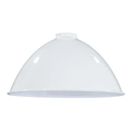 White Porcelain Enamel Shade: 12" Industrial Metal Dome