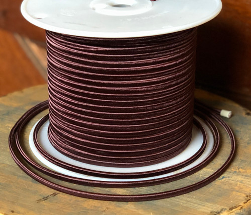 Mahogany Brown Parallel (Flat) Cloth Covered Wire, Rayon