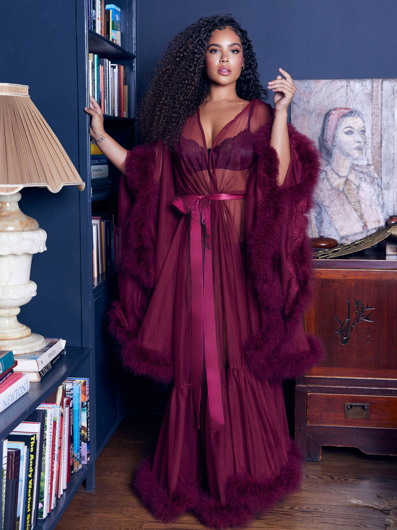 Plus Size French Women Sleepwear Slip Romantic Body