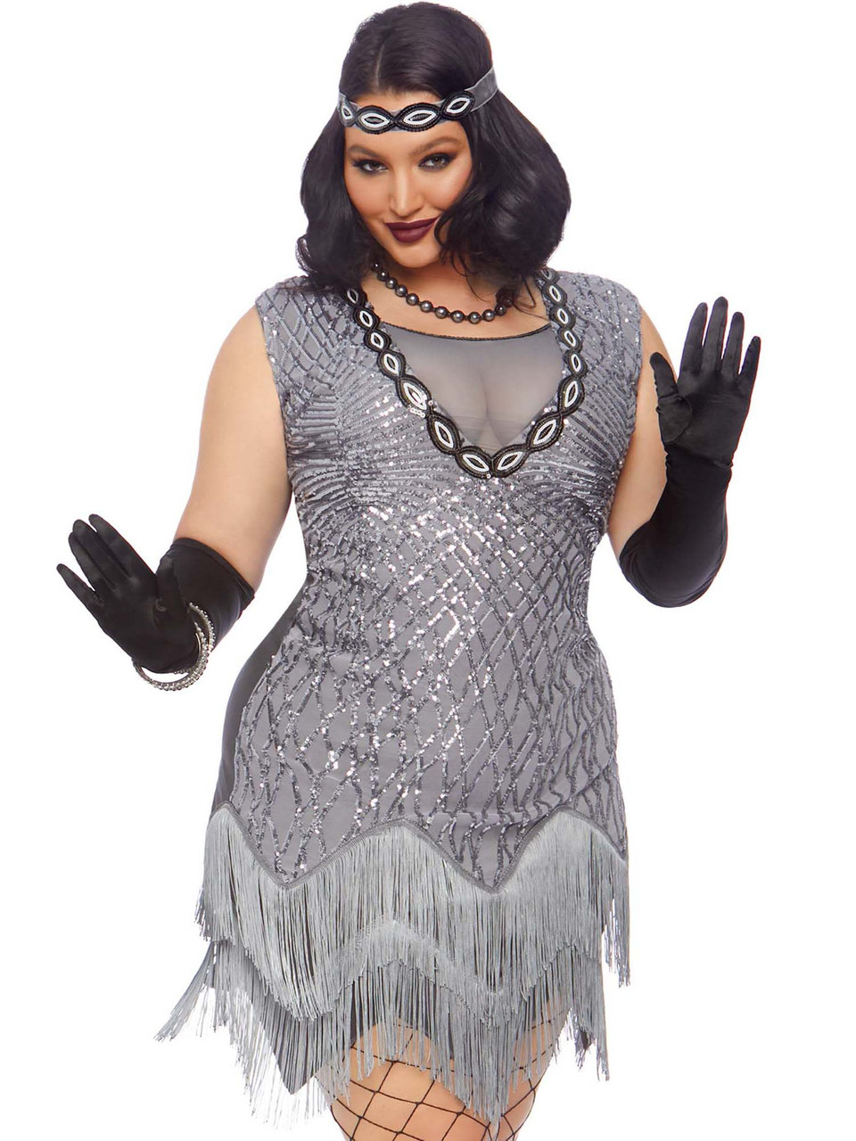 Plus size 1920s flapper clearance dress