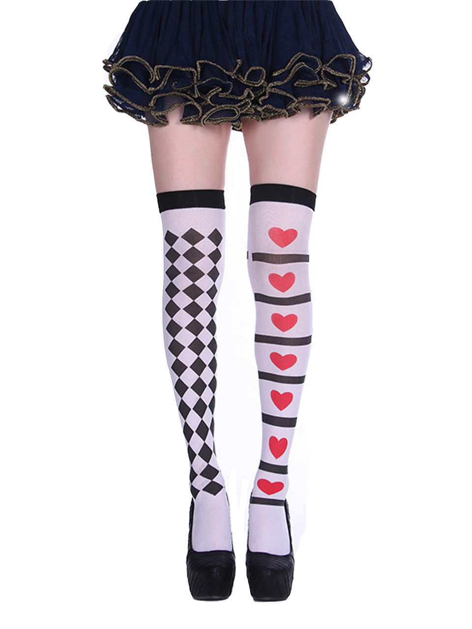 Jester Harlequin Heart Card Print Thigh 