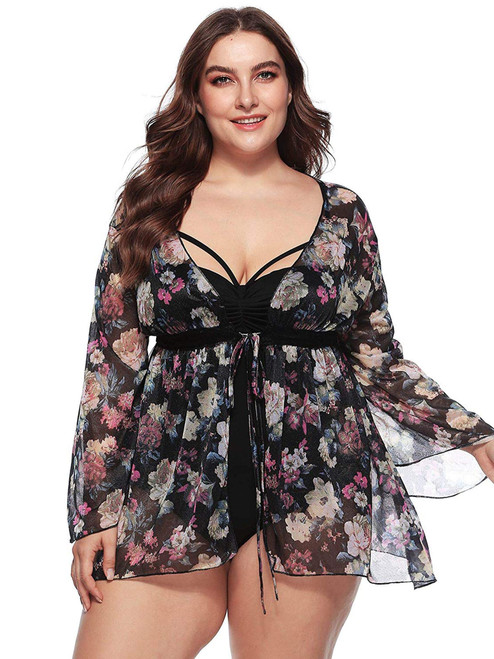 Floral Chiffon Cover Up