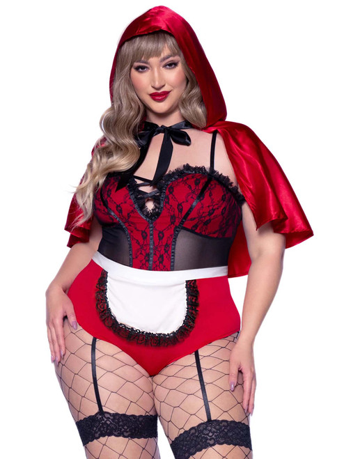 Leg Avenue Plus Size Women's Naughty Miss Red Halloween Costume