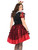 Womens Plus Size Full Figure Royal Red Queen Wonderland Costume Back View
