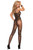 Plus Size Full Figure Fishnet and Floral Lace Bodystocking- Fits Size 14-18