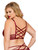 Plus Size Galloon Lace Lattice Detail Bralette Bra Top Back View