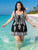 Plus Size Paisley Print Pin Up Swim dress Style Swimsuit