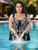Plus Size Paisley Print Pin Up Swim dress Style Swimsuit