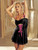 Women Lace Trim Tie Up Chemise Slip Lingerie