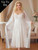 Plus Size Sexy Full Figure Long Bridal Gown Peignoir Lingerie Set