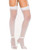 Womens Lingerie White Sheer Thigh High Stocking Front View