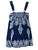 Plus Size Navy Retro Print Fashion Pin Up Swimdress Style Swimsuit Tankini Set