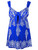 Plus Size Blue Retro Print Fashion Pin Up Swimdress Style Swimsuit Tankini Set