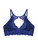 Plus Size Royal Blue High Neck Lace Keyhole Bra Bralette