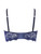 Plus Size Royal Blue High Neck Lace Keyhole Bra Bralette
