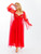 Plus Size Red Full Figure Long Gown Peignoir Lingerie Set