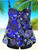 Plus Size Paisley Floral Print Tie Back Fashion Swimsuit Tankini Set