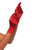 Womens Red Satin Short Wrist Length Gloves for Costumes Evening Wear