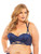 Plus Size Push Up Lace Balconette Bra Top Halter Crossing Straps Lingerie