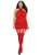 Womens Plus Size Semi Sheer Halter Neck Garter Dress and Stockings Lingerie