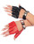 Harley Quinn Costume Gloves Two Toned Harlequin Studded Accessories