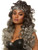 Womens Long Grey Gray Curly Wig With Wispy Bangs