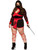 Plus Size Leg Avenue Womens Black Dragon Ninja Romper Costume Front Full View