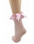 Elegant Moments Pink Nylon Anklet With Ruffle And Satin Bow