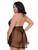 Womens Plus Size Black Flyaway Teddy Lingerie Intimates Back View