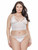 Womens Plus Size Bridal White Bra and Panty Honeymoon Lingerie Set