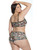 Womens Plus Size Camo Bralette and Booty Short Set Back