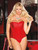 Womens Red Heavy Satin Sweetheart Corset Top Lingerie