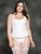 Womens Plus Size Slimming White Tapestry Corset Top Lingerie